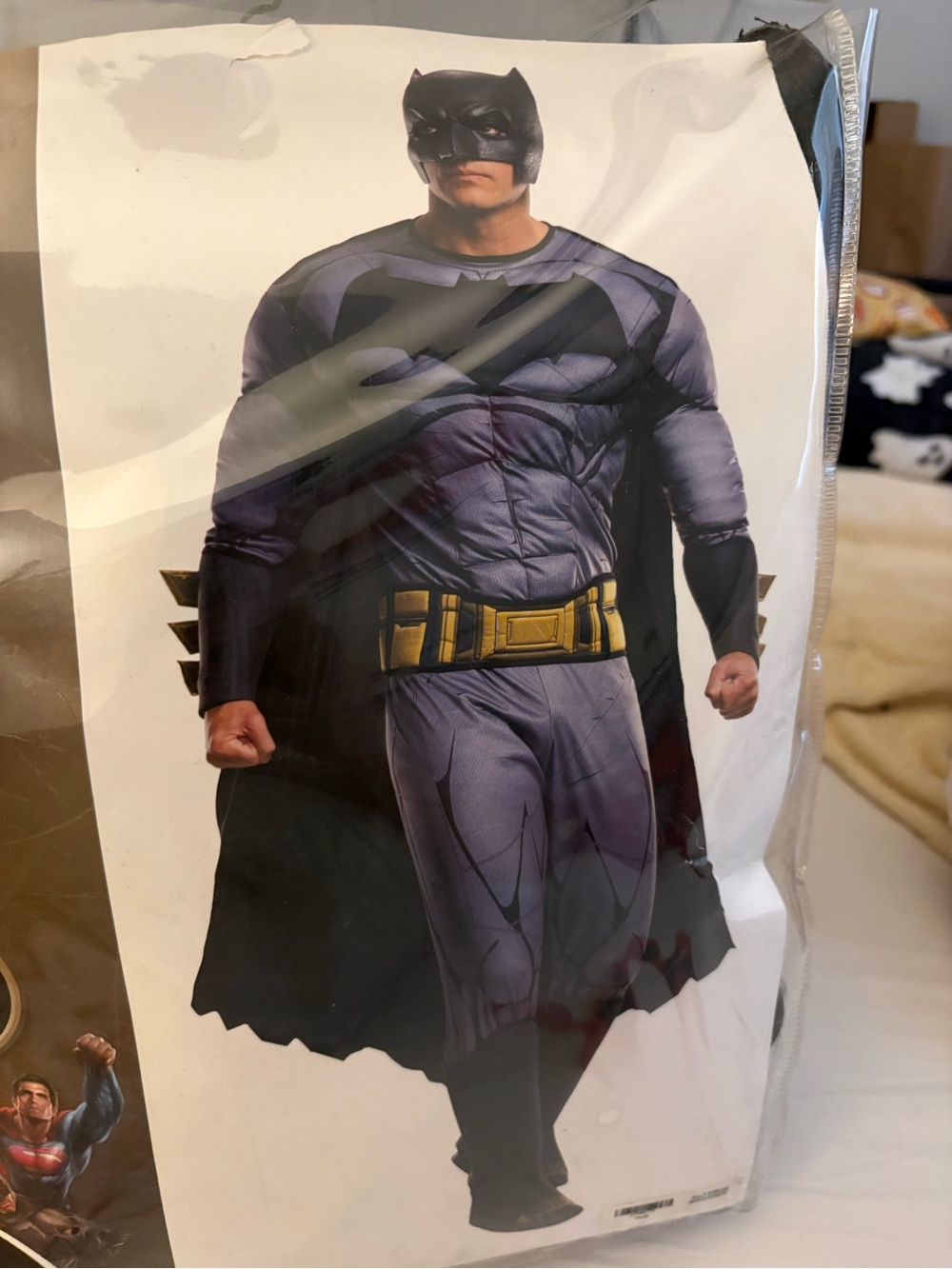 Spirit Adult Batman Muscle Chest Costume - Black, Gray, Gold